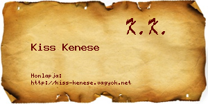 Kiss Kenese névjegykártya